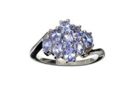 10x Oval Cut Tanzanite 1.82ct Platinum Over Silver Ring. Appraisal value $1,886.00 approx £1,261.29