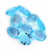 9x Oval Cut Majestic French Blue Topaz 35ct - eye clean clarity. Appraisal value $850 approx £570.78