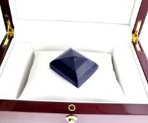 A 494.65 carat Rectangle Cut Blue Sapphire Gemstone. Appraisal value $17,312.00 approx £11,577.61