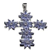 54x Tanzanite Gems 7.75ct & Platinum Over Silver Pendant. Appraisal value $6,100 approx £4,089.28