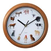 Decorative Animal Sound Wall Clock,  SIZE：25×25×4.5CM
