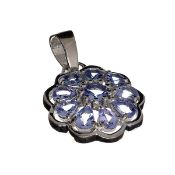 10x Tanzanite gems 1.80ct & Platinum Over Silver Pendant. Appraisal value $1,770.00 approx £1,084.17