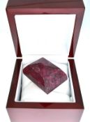 A very large Rectangle Cut Ruby Gemstone=747.10 carat. Appraisal value $26,148.00 approx £17,579.08