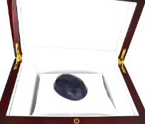 A Midnight Blue Oval Cut Blue Sapphire Gemstone 465.50 carat. Appraisal value $5,580 approx £3,751