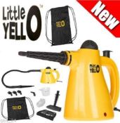 LITTLE MINI YELLO HAND HELD STEAM CLEANER PORTABLE STEAMER ELECTRIC CLEAN BUDDY