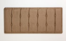 5x 5ft  Coffee Suede Buttoned Headboards. Brand New Boxed.