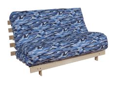 4 X 137cm Mito Futon in Camo Blue.  Brand New Boxed