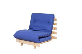 1 x Single Seat Mito Futon in Royal Blue. Brand New Boxed