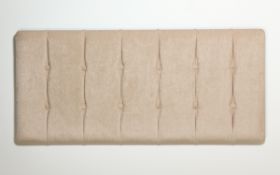 2 x 5'0 Chenille Natural Headboards Buttoned. Brand New Boxed