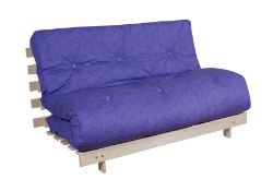 1 X 137cm Mito Futon in Lilac Denim.  Brand New Boxed