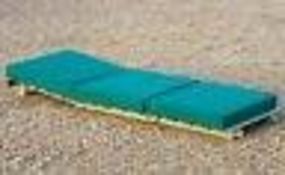 2 X Single Seat showerproof outdoor Futon.Green. Brand New boxed.