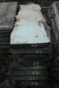 Lebanese Cedar	Air Dried Over 2 years.	Planks:-	Qty	2	@	96	x	18	x	2 1/4	Approximatly	4.5	Cu ft