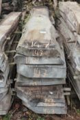 English Elm	Air Dried Over 2 years.	Planks:-	Qty	@	5' & 10'	x	x	Mixed 2,3,4,5	Approximatly	15.0	Cu