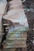 English Burr Elm	Air Dried Over 2 years.	Planks:-	Qty	7	@	84	x	17	x	2 1/4 to 5	Approximatly	17.0