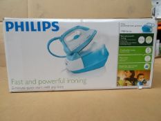 1 x Philips GC7420/02 Steam Generator with Ceramic Plate - Blue 
Make short work of your ironing