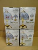 4 x Benross 11 Inch Touch Lamps. 4 Phase touch control, night light, soft light, bright light and
