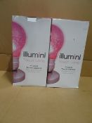 2 x Illumini Touch Lamps. 4 Level touch control, night light, soft light, bright light and off. High