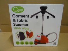 1 x Quest 1800W Garment and Fabric Steamer. Continuous steam ready to use in 45 seconds, no