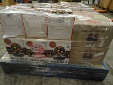 1 x Pallet (A10) to contain approx. 38 items of global gizmos stock such as: disco balls, large