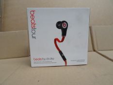 1 x Beats Tour Beats By Dr.Dre High Resolution in-ear head phones. With remote and mic. High quality