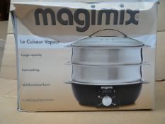 1 x Magimix Le Cuiseur Vapeur Steamer. Large Capacity, Fast Cooking, Multifunctional Bowl, 4 Cooking