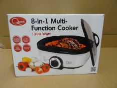 1 x Quest 8 in 1 Multi Function 1300 Watt Cooker. Adjustable temperature control, 5 litre