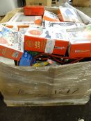 1 Large Pallet (A1) to contain various items such as: lava lamps, living aquarium, hand pump,