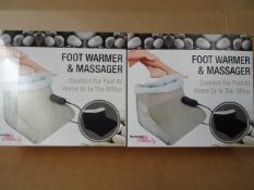 2 x Serentiy Beauty Foot Warmer and Massager. Comfort for feet at home or in the office! Pameper