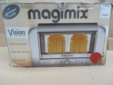 1 x Magimix Vision 2 SliceToaster. The Worlds First See throught toaster. Make your toast to your