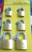 100packs of 6pcs locks & keys brand new - asstd sizes