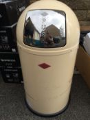 Wesco Kickmaster 33L Cream Waste Bin.  GRADE: Ex-Display	No Reserve
