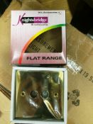 2 GANG TV ISOLATOR IN BRASS BRAND NEW