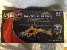 3 Channel Dark Stealth Helicopter - Ultra bright headlights for night time flight. EAN -