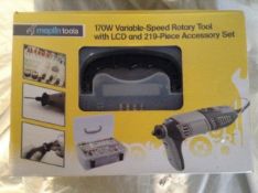 170W Variable- Speed rotary tool with LCD and 219 piece Accesory set_ Customer