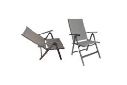 Malibu steel multi position chair - 2 pack - opened and checked - 1 box = 90 x 55 x 40 - 15kg.