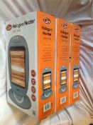 6 X Quest Electrical Halogen Heater, 1200 Watt- RRP £19.99 EACH_Customer return_Boxed_Unchecked.