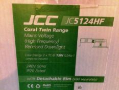 8 X JCC5124 CORAL 2X13W HF COMPACT FLORESCENT LIGHT FITTINGS WITH DECORATIVE RIMS