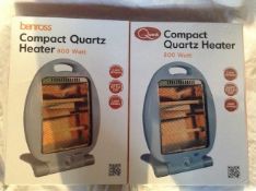 2 X Benross Compact 800 watt Heater_ Customer return_Boxed_Unchecked. NO VAT ON THIS ITEM__ DELIVERY