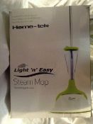 Light n Easy Steam mop_ Customer return_Boxed_Unchecked. NO VAT ON THIS ITEM__ DELIVERY ONLY