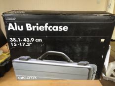 Dicota Alu Briefcase for 17.3 inch Laptop - Silver- RRP £109.99- BRAND NEW - VERY SMALL SCUFF ON