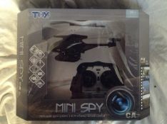 3-Channel Infrared Control Spy Helicopter with Gyro and Camera- In-built high quality camera.