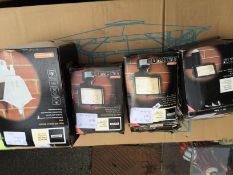 4 x Homebase Garden Security Lights with PIR. GRADE: New	No Reserve