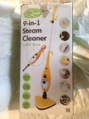 9 in 1 steam cleaner - 300w - 450ml water tank,Floor & Hand-Held Steam Cleaner,Cleans floors/