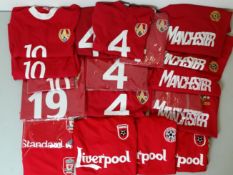 19 Red FOOTBALL T-SHIRTS Sizes S, M, XL, L