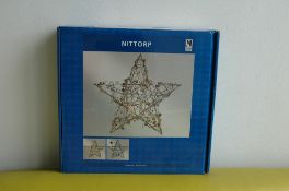 42 x Mark SolJd Sweden - Nittorp - Star Red - wire star