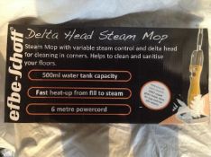 Efbe-Schott Delta Head Steam Mop SHST78Y, 850 watts - mop heats rapidly - within 30 seconds and