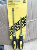 120pc brand new 2pc contractor quality screwdrivers with Heavy duty grip handles - rrp £9.99 ( 120