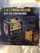 5 in 1 Power Station with Air Compressor - 5-in-1 power station to keep you illuminated, inflated,