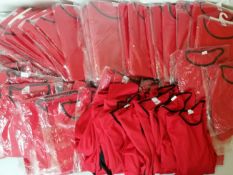 68 Red T-SHIRTS Sizes S, M, L, XL, 30-32, 33