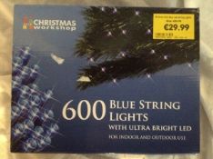 600 Blue String Lights- Ultra BRIGHT LED - Suitable for indoor & outdoor use - RRP  £49.99
